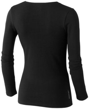 Жіноча футболка з довгими рукавами Curve, колір суцільний чорний  розмір XL - 33014994- Фото №5
