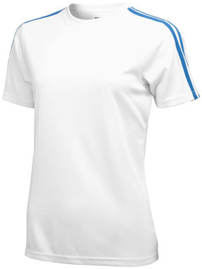 Женская футболка с короткими рукавами Baseline, цвет белый, небесно-голубой  размер S - 33016011- Фото №1