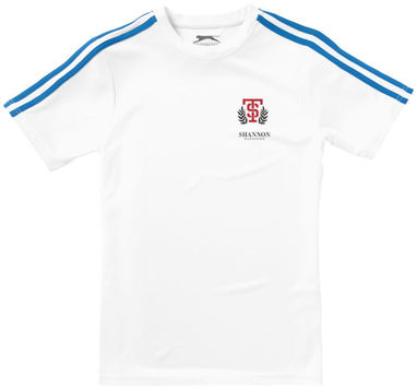 Женская футболка с короткими рукавами Baseline, цвет белый, небесно-голубой  размер S - 33016011- Фото №2