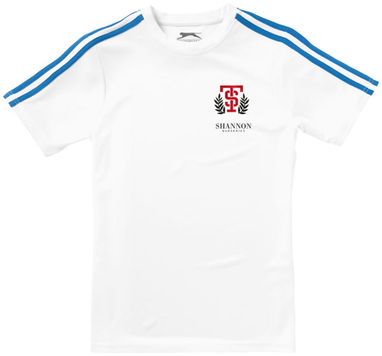 Женская футболка с короткими рукавами Baseline, цвет белый, небесно-голубой  размер L - 33016013- Фото №3