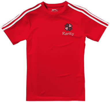 Женская футболка с короткими рукавами Baseline, цвет красный  размер S - 33016251- Фото №2