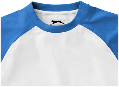 Футболка с короткими рукавами Backspin, цвет белый, небесно-голубой  размер S - 33017011- Фото №6