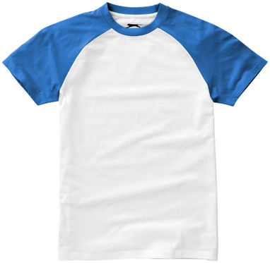 Футболка с короткими рукавами Backspin, цвет белый, небесно-голубой  размер XL - 33017014- Фото №4