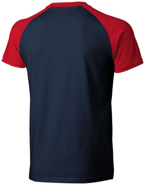 Футболка з короткими рукавами Backspin, колір темно-синій, червоний - 33017491- Фото №5