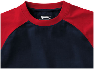 Футболка з короткими рукавами Backspin, колір темно-синій, червоний - 33017491- Фото №6