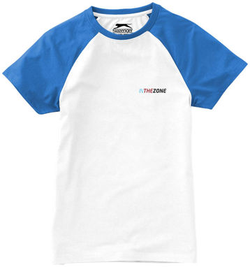 Женская футболка с короткими рукавами Backspin, цвет белый, небесно-голубой  размер S - 33018011- Фото №2