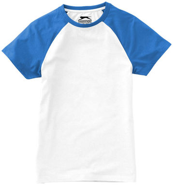 Женская футболка с короткими рукавами Backspin, цвет белый, небесно-голубой  размер S - 33018011- Фото №4