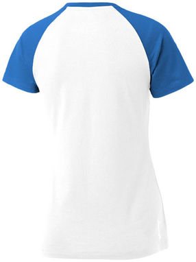 Женская футболка с короткими рукавами Backspin, цвет белый, небесно-голубой  размер S - 33018011- Фото №5