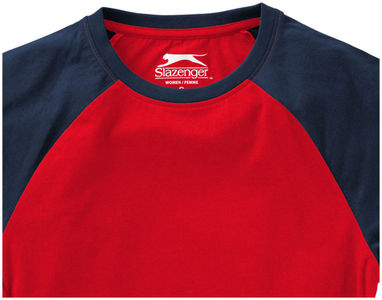 Женская футболка с короткими рукавами Backspin, цвет красный, темно-синий  размер L - 33018253- Фото №6