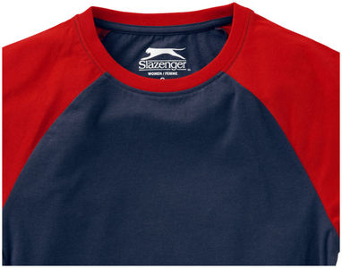 Женская футболка с короткими рукавами Backspin, цвет темно-синий, красный  размер S - 33018491- Фото №6
