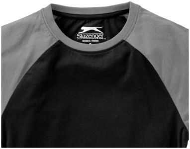 Женская футболка с короткими рукавами Backspin, цвет сплошной черный, серый  размер S - 33018991- Фото №6
