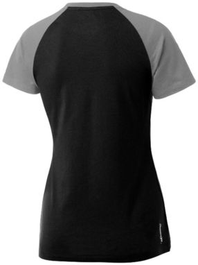 Жіноча футболка з короткими рукавами Backspin, колір суцільний чорний, сірий  розмір XXL - 33018995- Фото №5