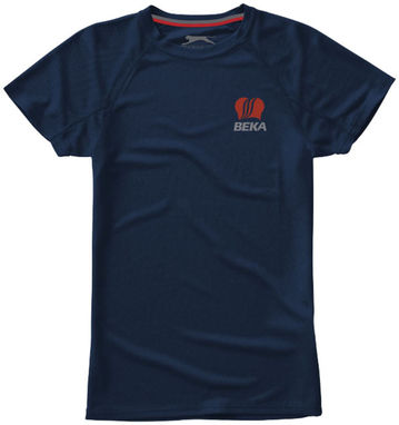 Женская футболка с короткими рукавами Serve, цвет темно-синий  размер S - 33020491- Фото №2