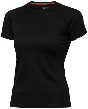 Женская футболка с короткими рукавами Serve, цвет сплошной черный  размер S - 33020991- Фото №1