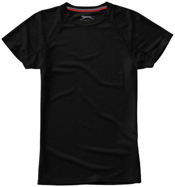 Женская футболка с короткими рукавами Serve, цвет сплошной черный  размер S - 33020991- Фото №3