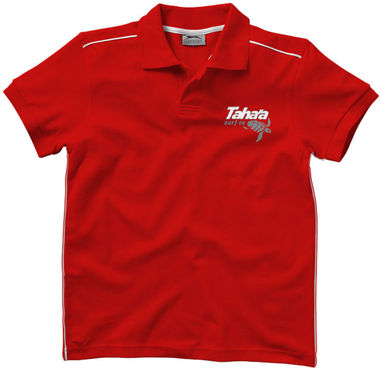Рубашка поло с короткими рукавами Backhand, цвет красный  размер S - 33091251- Фото №2