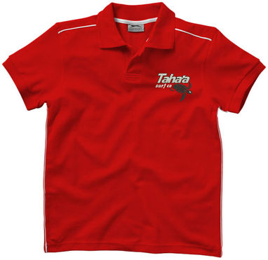 Рубашка поло с короткими рукавами Backhand, цвет красный  размер M - 33091252- Фото №3