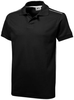 Рубашка поло с короткими рукавами Backhand, цвет сплошной черный  размер S - 33091991- Фото №1