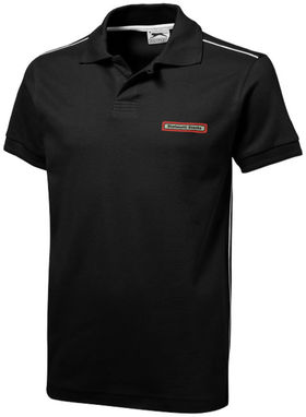 Сорочка поло з короткими рукавами Backhand, колір суцільний чорний  розмір L - 33091993- Фото №2