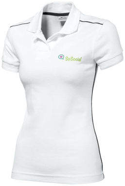Женская рубашка поло с короткими рукавами Backhand, цвет белый  размер S - 33092011- Фото №2