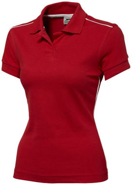 Женская рубашка поло с короткими рукавами Backhand, цвет красный  размер S - 33092251- Фото №1