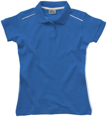 Женская рубашка поло с короткими рукавами Backhand, цвет небесно-голубой  размер L - 33092423- Фото №4