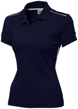 Женская рубашка поло с короткими рукавами Backhand, цвет темно-синий  размер S - 33092491- Фото №1