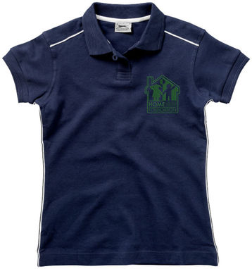 Жіноча сорочка поло з короткими рукавами Backhand, колір темно-синій  розмір XL - 33092494- Фото №3