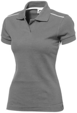 Жіноча сорочка поло з короткими рукавами Backhand, колір сірий  розмір S - 33092901- Фото №1
