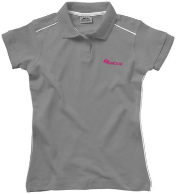 Женская рубашка поло с короткими рукавами Backhand, цвет серый  размер M - 33092902- Фото №3