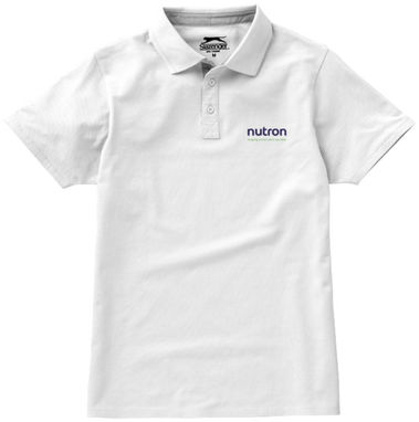 Сорочка поло з короткими рукавами Hacker, колір білий  розмір S - 33096011- Фото №2
