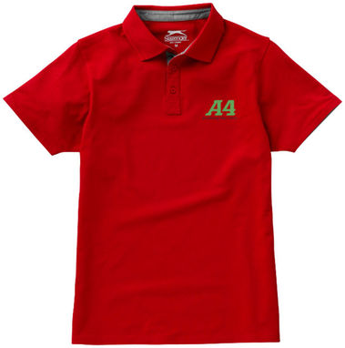 Сорочка поло з короткими рукавами Hacker, колір червоний  розмір S - 33096251- Фото №2