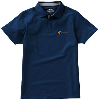 Сорочка поло з короткими рукавами Hacker, колір темно-синій  розмір S - 33096491- Фото №2