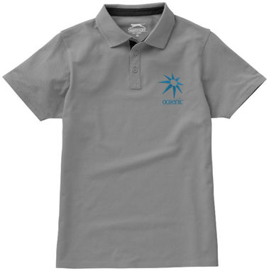 Сорочка поло з короткими рукавами Hacker, колір сірий  розмір S - 33096901- Фото №3