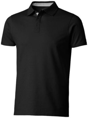 Сорочка поло з короткими рукавами Hacker, колір суцільний чорний  розмір S - 33096991- Фото №1