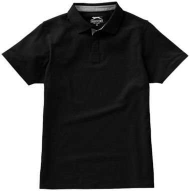 Сорочка поло з короткими рукавами Hacker, колір суцільний чорний  розмір S - 33096991- Фото №4