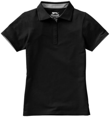 Жіноча сорочка поло Hacker, колір суцільний чорний  розмір S - 33097991- Фото №4