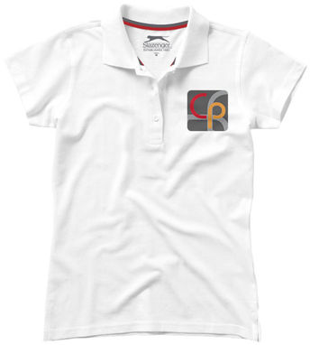 Женская рубашка поло с короткими рукавами Advantage, цвет белый  размер S - 33099011- Фото №2