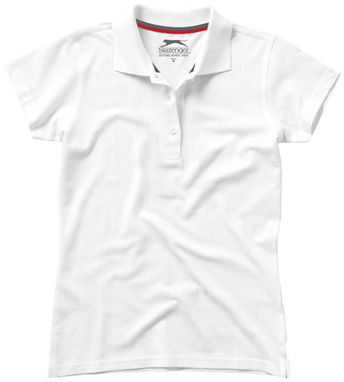 Женская рубашка поло с короткими рукавами Advantage, цвет белый  размер S - 33099011- Фото №3