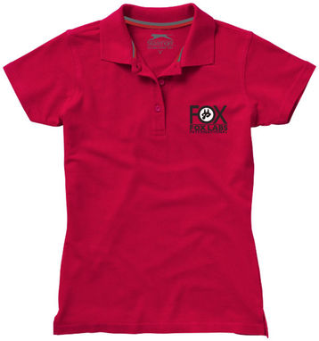 Женская рубашка поло с короткими рукавами Advantage, цвет красный  размер S - 33099251- Фото №2