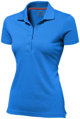 Женская рубашка поло с короткими рукавами Advantage, цвет небесно-голубой  размер S - 33099421- Фото №1
