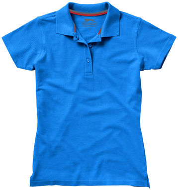 Женская рубашка поло с короткими рукавами Advantage, цвет небесно-голубой  размер S - 33099421- Фото №3