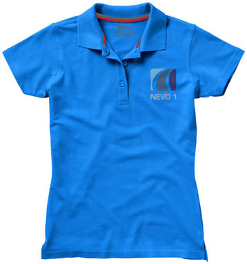 Женская рубашка поло с короткими рукавами Advantage, цвет небесно-голубой  размер L - 33099423- Фото №2