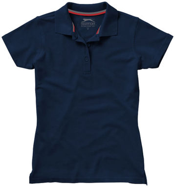 Женская рубашка поло с короткими рукавами Advantage, цвет темно-синий  размер S - 33099491- Фото №3