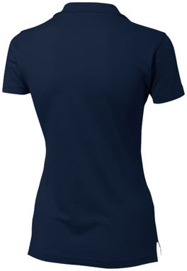Женская рубашка поло с короткими рукавами Advantage, цвет темно-синий  размер S - 33099491- Фото №4