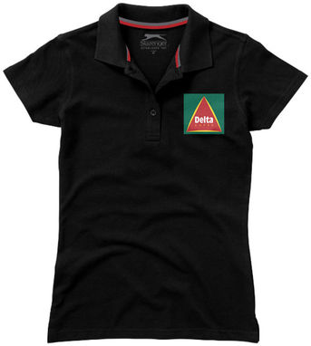 Женская рубашка поло с короткими рукавами Advantage, цвет сплошной черный  размер S - 33099991- Фото №2