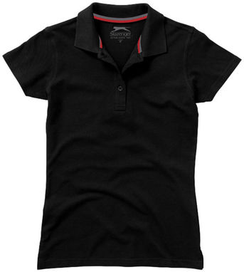 Женская рубашка поло с короткими рукавами Advantage, цвет сплошной черный  размер S - 33099991- Фото №3