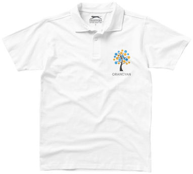 Рубашка поло с короткими рукавами Let, цвет белый  размер S - 33102011- Фото №2