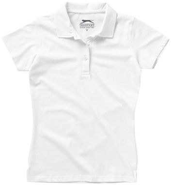 Женская рубашка поло с короткими рукавами Let, цвет белый  размер S - 33103011- Фото №3