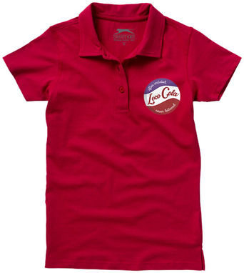 Женская рубашка поло с короткими рукавами Let, цвет красный  размер S - 33103251- Фото №2